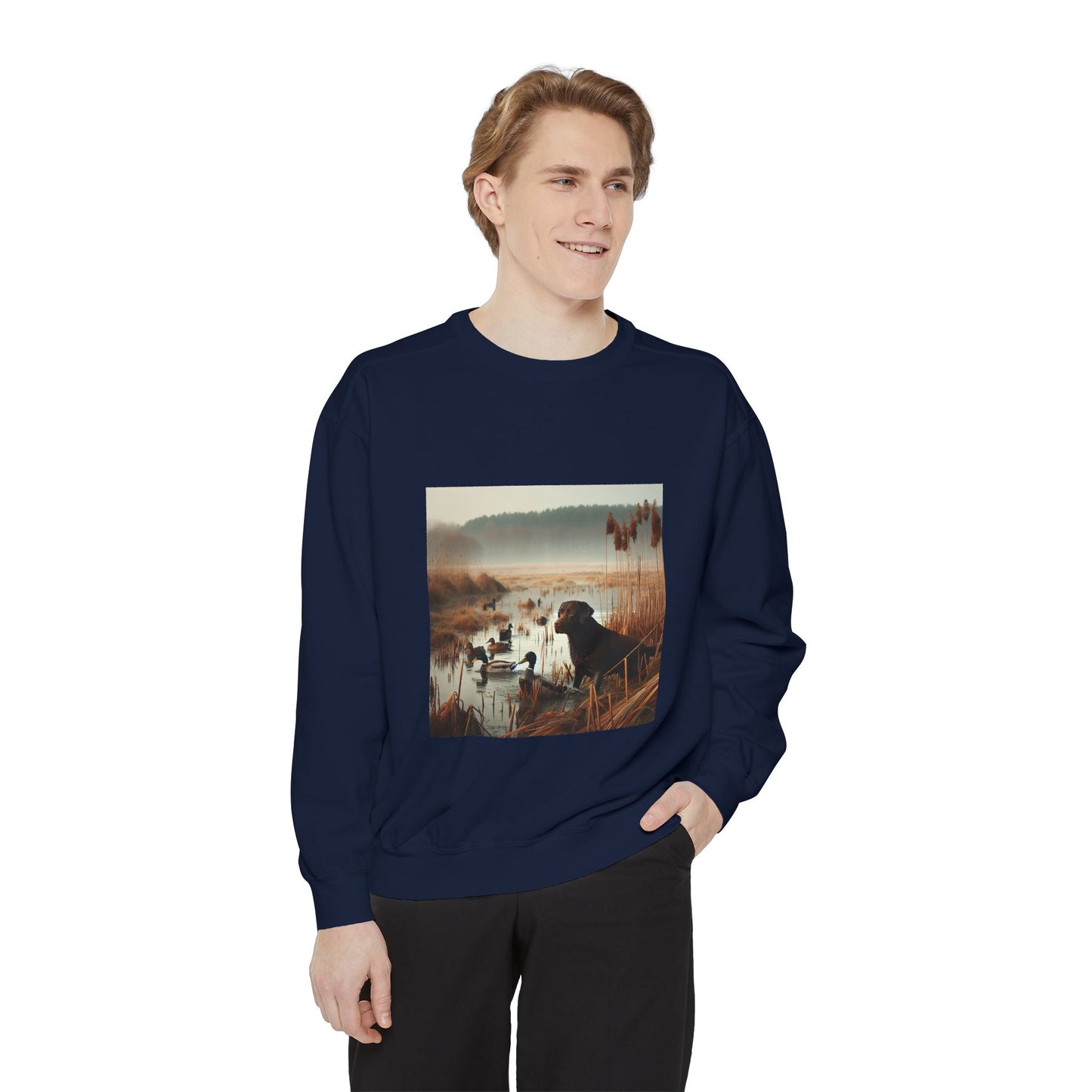 Garment-Dyed Sweatshirt - Cozy Comfort Line from Ole Henry for Fall and Winter