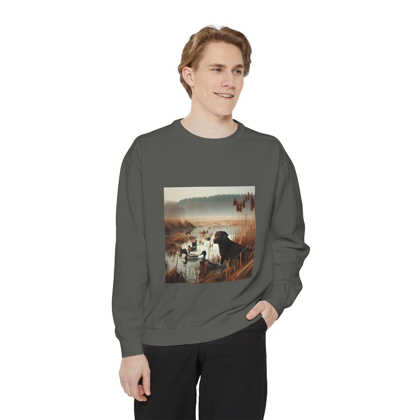Garment-Dyed Sweatshirt - Cozy Comfort Line from Ole Henry for Fall and Winter