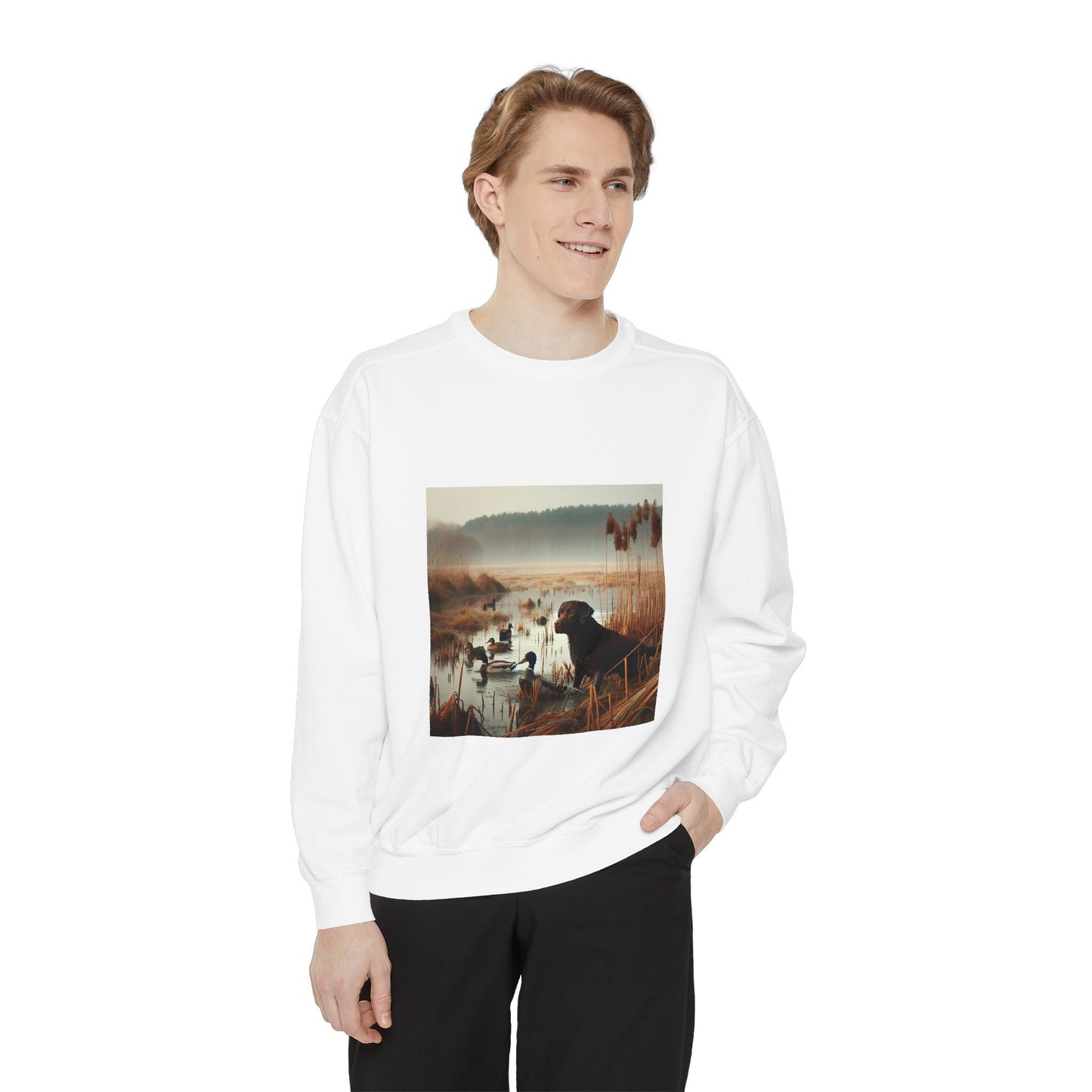 Garment-Dyed Sweatshirt - Cozy Comfort Line from Ole Henry for Fall and Winter