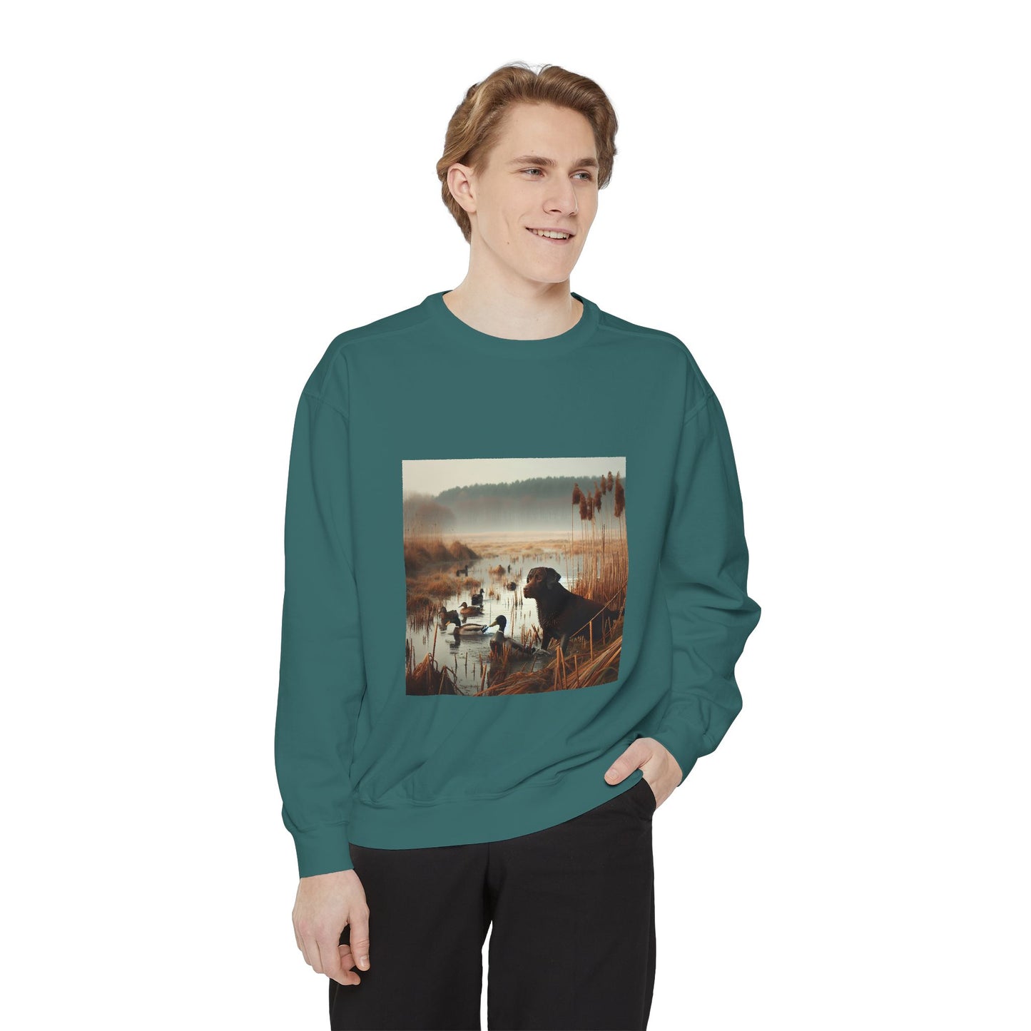 Garment-Dyed Sweatshirt - Cozy Comfort Line from Ole Henry for Fall and Winter