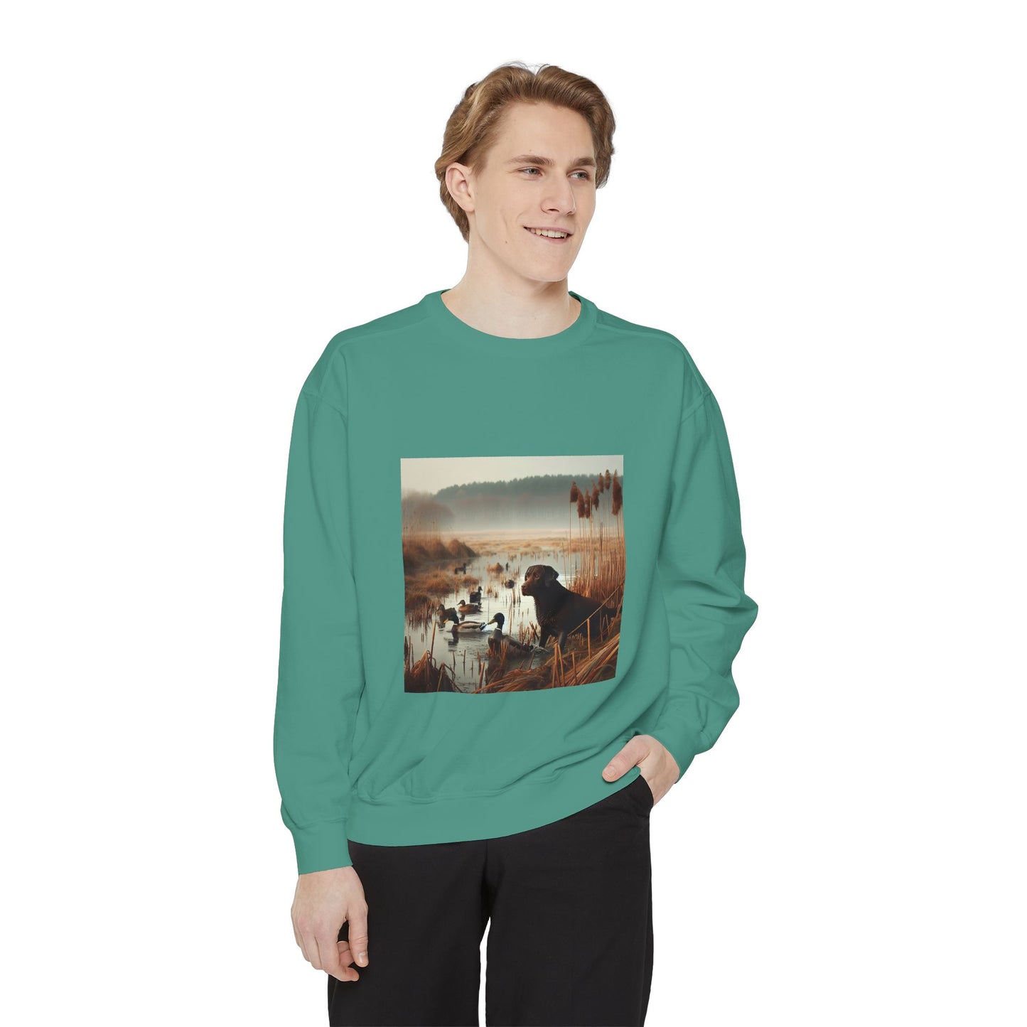 Garment-Dyed Sweatshirt - Cozy Comfort Line from Ole Henry for Fall and Winter