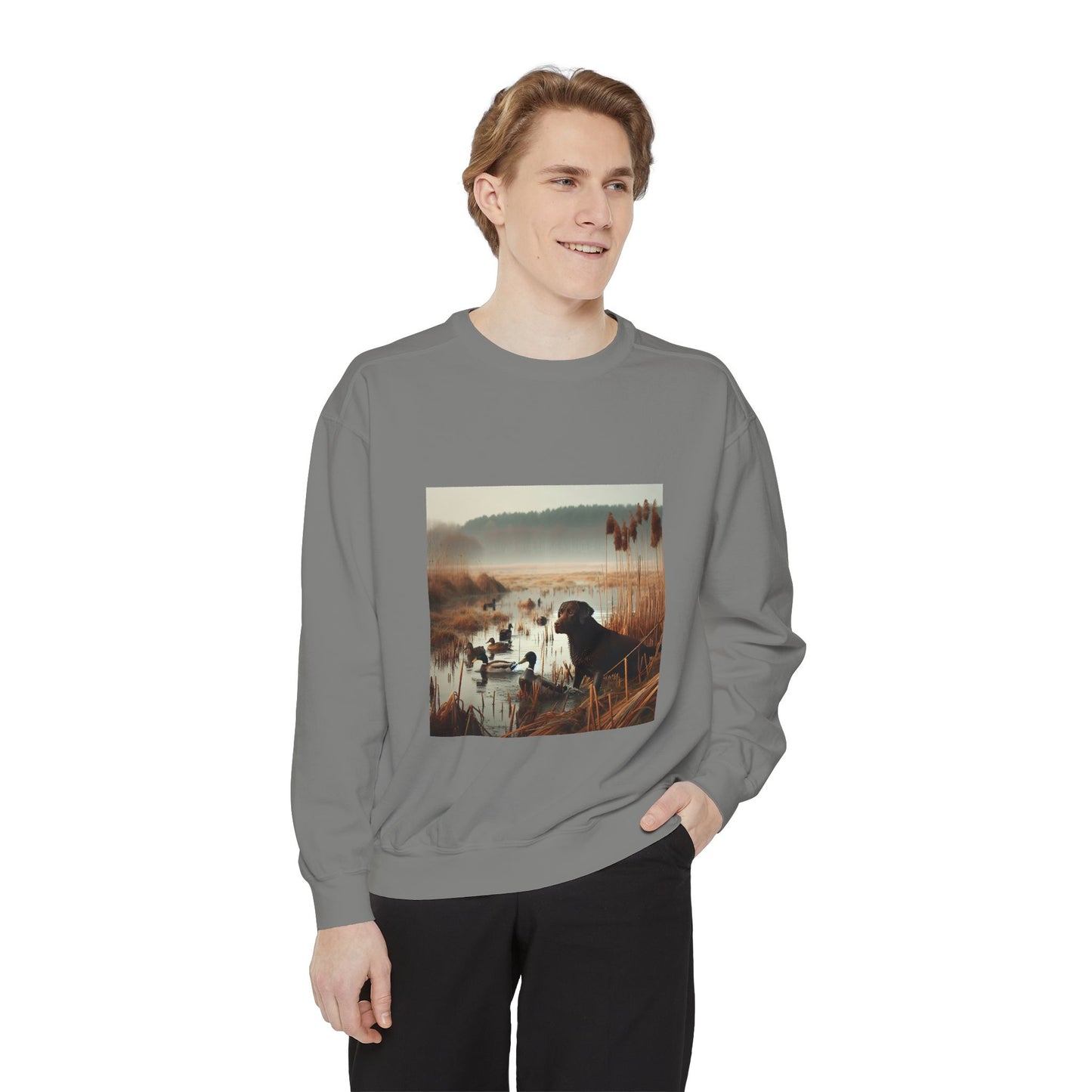 Garment-Dyed Sweatshirt - Cozy Comfort Line from Ole Henry for Fall and Winter