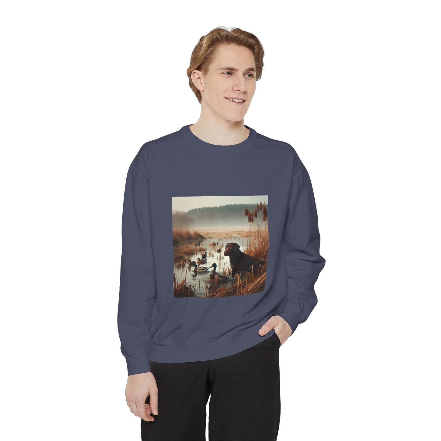 Garment-Dyed Sweatshirt - Cozy Comfort Line from Ole Henry for Fall and Winter